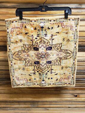 Set of 2 Boho Vintage Style Persian Southwestern Pillow Shams Gold Yellow 19x20